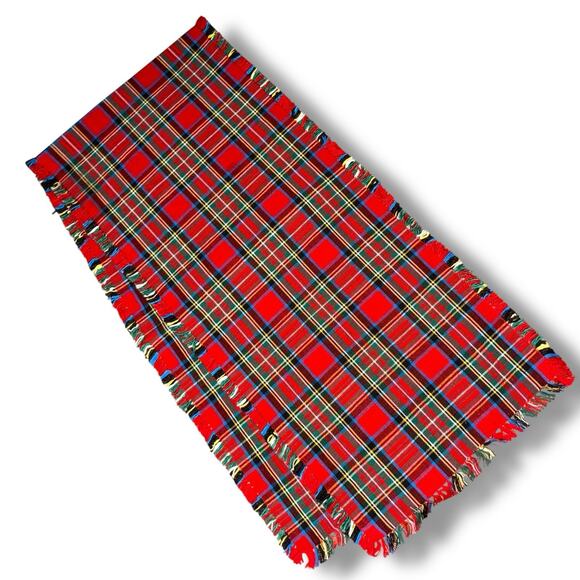 Christmas Red Tartan Plaid (8) Placemats & Table Runner Set NWT - Picture 2 of 6